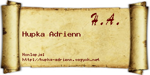 Hupka Adrienn névjegykártya